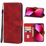 For iPhone 13 Leather Phone Case(Red)