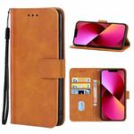 For iPhone 13 Leather Phone Case(Brown)