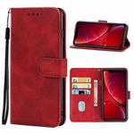 For iPhone XR Leather Phone Case(Red)