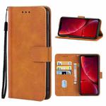 For iPhone XR Leather Phone Case(Brown)