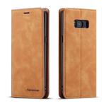 For Galaxy S8+ Forwenw Dream Series Oil Edge Strong Magnetism Horizontal Flip Leather Case with Holder & Card Slots & Wallet & Photo Frame(Brown)