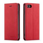 For iPhone SE 2022 / SE 2020 / 8 / 7 Forwenw Dream Series Oil Edge Strong Magnetism Horizontal Flip Leather Case with Holder & Card Slots & Wallet & Photo Frame(Red)