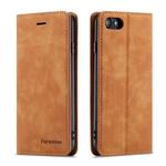 For iPhone SE 2022 / SE 2020 / 8 / 7 Forwenw Dream Series Oil Edge Strong Magnetism Horizontal Flip Leather Case with Holder & Card Slots & Wallet & Photo Frame(Brown)