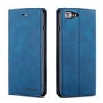 For iPhone 8 Plus / 7 Plus Forwenw Dream Series Oil Edge Strong Magnetism Horizontal Flip Leather Case with Holder & Card Slots & Wallet & Photo Frame(Blue)