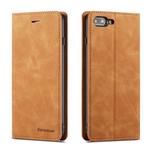 For iPhone 8 Plus / 7 Plus Forwenw Dream Series Oil Edge Strong Magnetism Horizontal Flip Leather Case with Holder & Card Slots & Wallet & Photo Frame(Brown)