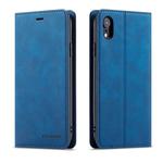 For iPhone XR Forwenw Dream Series Oil Edge Strong Magnetism Horizontal Flip Leather Case with Holder & Card Slots & Wallet & Photo Frame(Blue)
