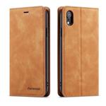 For iPhone XR Forwenw Dream Series Oil Edge Strong Magnetism Horizontal Flip Leather Case with Holder & Card Slots & Wallet & Photo Frame(Brown)