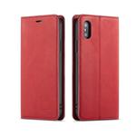 For iPhone XS Max Forwenw Dream Series Oil Edge Strong Magnetism Horizontal Flip Leather Case with Holder & Card Slots & Wallet & Photo Frame(Red)