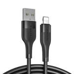 JOYROOM S-1030M12 3A USB to 8 Pin Fast Charging Data Cable, Cable Length: 1m(Black)