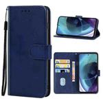 Leather Phone Case For Motorola Moto G71(Blue)