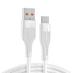 JOYROOM S-1060M12 6A USB to USB-C / Type-C Fast Charging Data Cable, Cable Length: 1m(White)