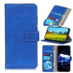 For Google Pixel 6a Crocodile Texture Flip Leather Phone Case with Holder & Card Slots(Blue)