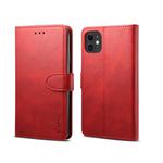 For iPhone 11 GUSSIM Magnetic Horizontal Flip Leather Case with Holder & Card Slots & & Wallet(Red)