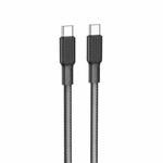 hoco X69 60W Type-C / USB-C to Type-C / USB-C Jaeger Charging Data Cable, Length: 1m(Black White)