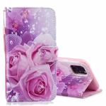 For iPhone 13 Colored Drawing Leather Phone Case(Rose)