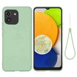 For Samsung Galaxy A03 164.2mm Global Version Pure Color Liquid Silicone Phone Case(Green)