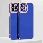 For iPhone 13 Pro Max 6D Electroplated TPU Phone Case (Blue)