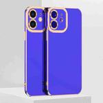 For iPhone 12 mini 6D Electroplated TPU Phone Case (Blue)