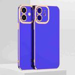 For iPhone 12 6D Electroplated TPU Phone Case(Blue)