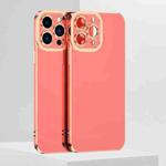 For iPhone 12 Pro Max 6D Electroplated TPU Phone Case(Pink)