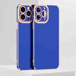 For iPhone 11 Pro Max 6D Electroplated TPU Phone Case (Blue)