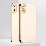 For iPhone X / XS 6D Electroplated TPU Phone Case(White)