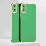 For iPhone X / XS 6D Electroplated TPU Phone Case(Green)