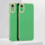For iPhone XR 6D Electroplated TPU Phone Case(Green)