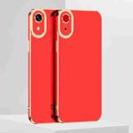 For iPhone XR 6D Electroplated TPU Phone Case(Red)