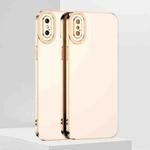 For iPhone XS Max 6D Electroplated TPU Phone Case(White)