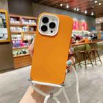 For iPhone 13 3 In 1 PC + TPU Solid Color Phone Case(Orange)