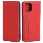 For Samsung Galaxy A03 Strong Magnetism Liquid Feel Horizontal Flip Leather Phone Case(Red)