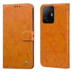 For Xiaomi Mi 11T Oil Wax Texture Leather Phone Case(Yellow)
