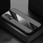 For OnePlus Nord 2 5G XINLI Stitching Cloth Texture Shockproof TPU Phone Case(Grey)