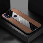 For OnePlus Nord N10 5G XINLI Stitching Cloth Texture Shockproof TPU Phone Case(Brown)