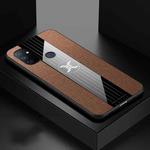For OnePlus Nord N100 XINLI Stitching Cloth Texture Shockproof TPU Phone Case(Brown)