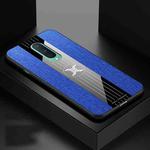 For OnePlus 8 XINLI Stitching Cloth Texture Shockproof TPU Phone Case(Blue)