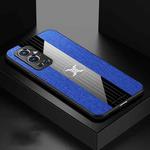 For OnePlus 9 Pro XINLI Stitching Cloth Texture Shockproof TPU Phone Case(Blue)