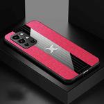 For OnePlus 9R XINLI Stitching Cloth Texture Shockproof TPU Phone Case(Red)