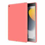 For iPad 10.2 2021 / 2020 / 2019 Mutural Silicone Microfiber Tablet Case(Pink Orange)