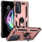 For Motorola Edge 20 Shockproof TPU + PC Phone Case(Rose Gold)