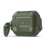 Traveler Earphone Protective Case with Hook & Lock Shell For AirPods 3(Army Green)