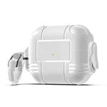 Traveler Earphone Protective Case with Hook & Lock Shell For AirPods 3(White)