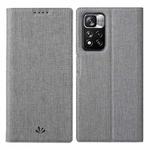 For Xiaomi Redmi Note 11 Pro ViLi DMX Series Shockproof Magnetic Flip Leather Phone Case(Grey)