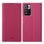 For Xiaomi Redmi Note 11 Pro ViLi DMX Series Shockproof Magnetic Flip Leather Phone Case(Rose Red)