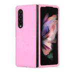 For Samsung Galaxy Z Fold3 5G Plain Texture Phone Case(Pink)