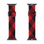 DUX DUCIS Nylon Braided Watch Band Mixture Version For Apple Watch Series 7 41mm / 6&SE&5&4 40mm / 3&2&1 38mm(Red Black)