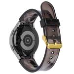 For Samsung Galaxy Watch4 40mm/44mm Jelly Translucent TPU Watch Band, Style:Gold Buckle(Black)
