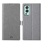 For OnePlus Nord 2 5G ViLi K Series Shockproof Magnetic Buckle Leather Phone Case(Grey)