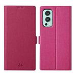 For OnePlus Nord 2 5G ViLi K Series Shockproof Magnetic Buckle Leather Phone Case(Rose Red)